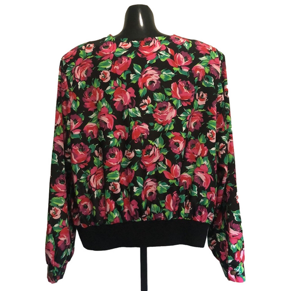 Vintage Sears Floral Long Sleeved Blouse With Buttons - Picture 3 of 10